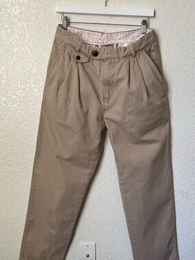 Deus Ex Machina Malvo Pant Safari Pleated Chino Trousers Khaki